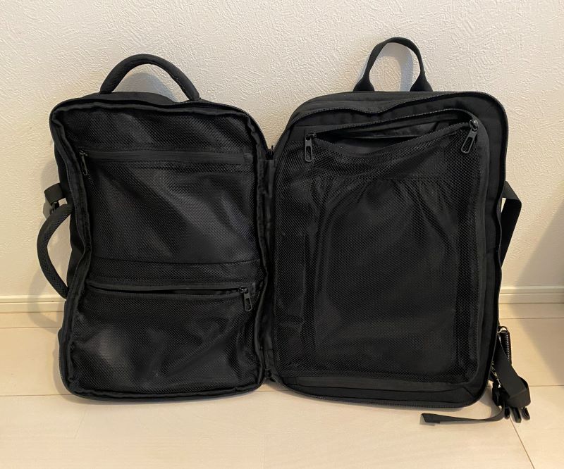 Evoonマルチビジネスリュックフルオープン